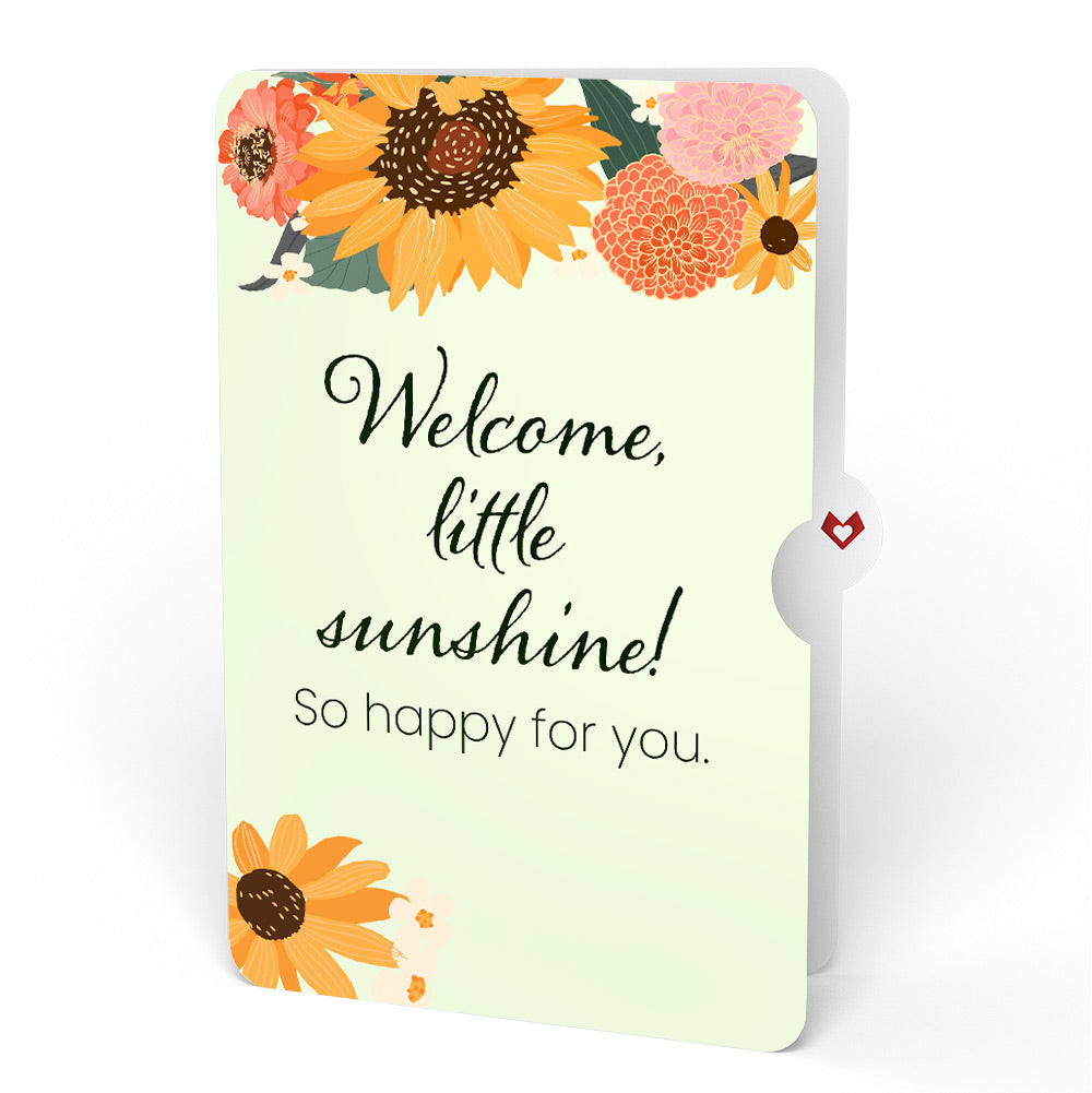 Stained Glass Sunflowers New Baby Pop-Up Card and Sentiment Set