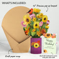 Golden Sunflower Birthday Bouquet and Sentiment Set