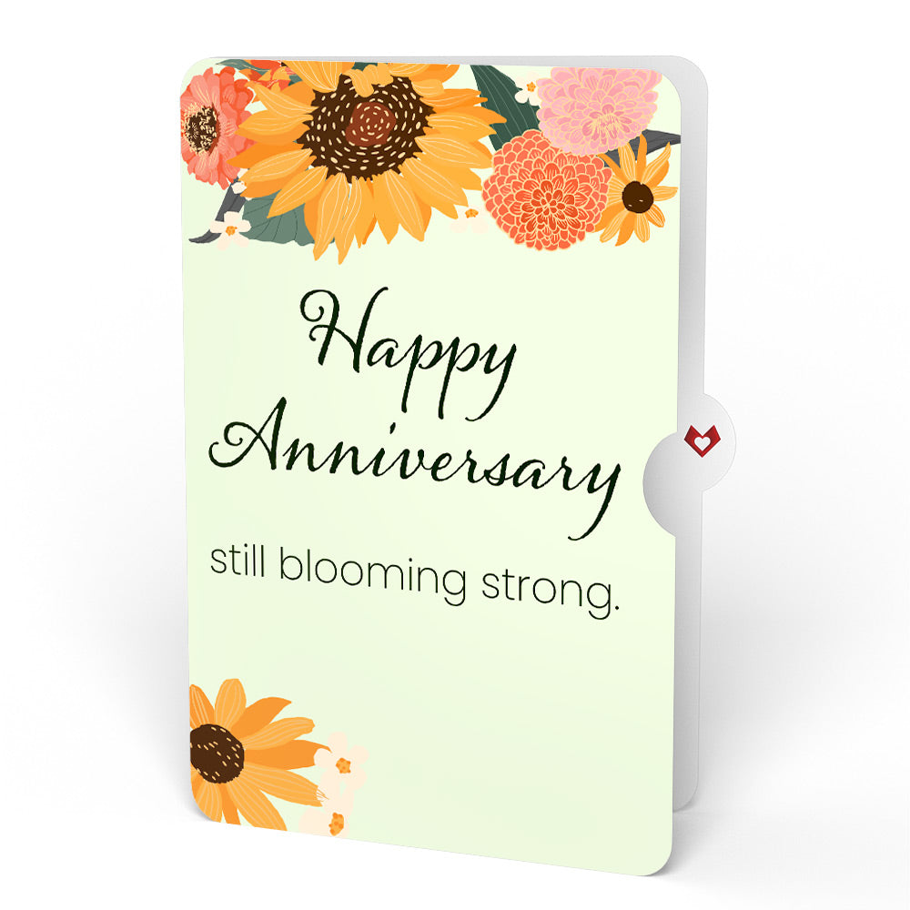Golden Sunflower Anniversary Bouquet and Sentiment Set