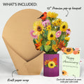 Golden Sunflower Anniversary Bouquet and Sentiment Set