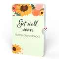 Golden Sunflower Get Well Soon Bouquet and Sentiment Set
