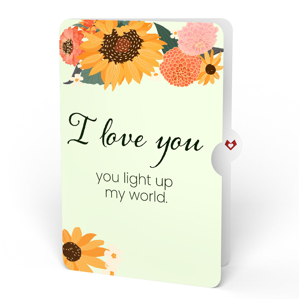 Golden Sunflower Love Bouquet and Sentiment Set