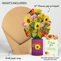 Golden Sunflower Miss You Bouquet and Sentiment Set