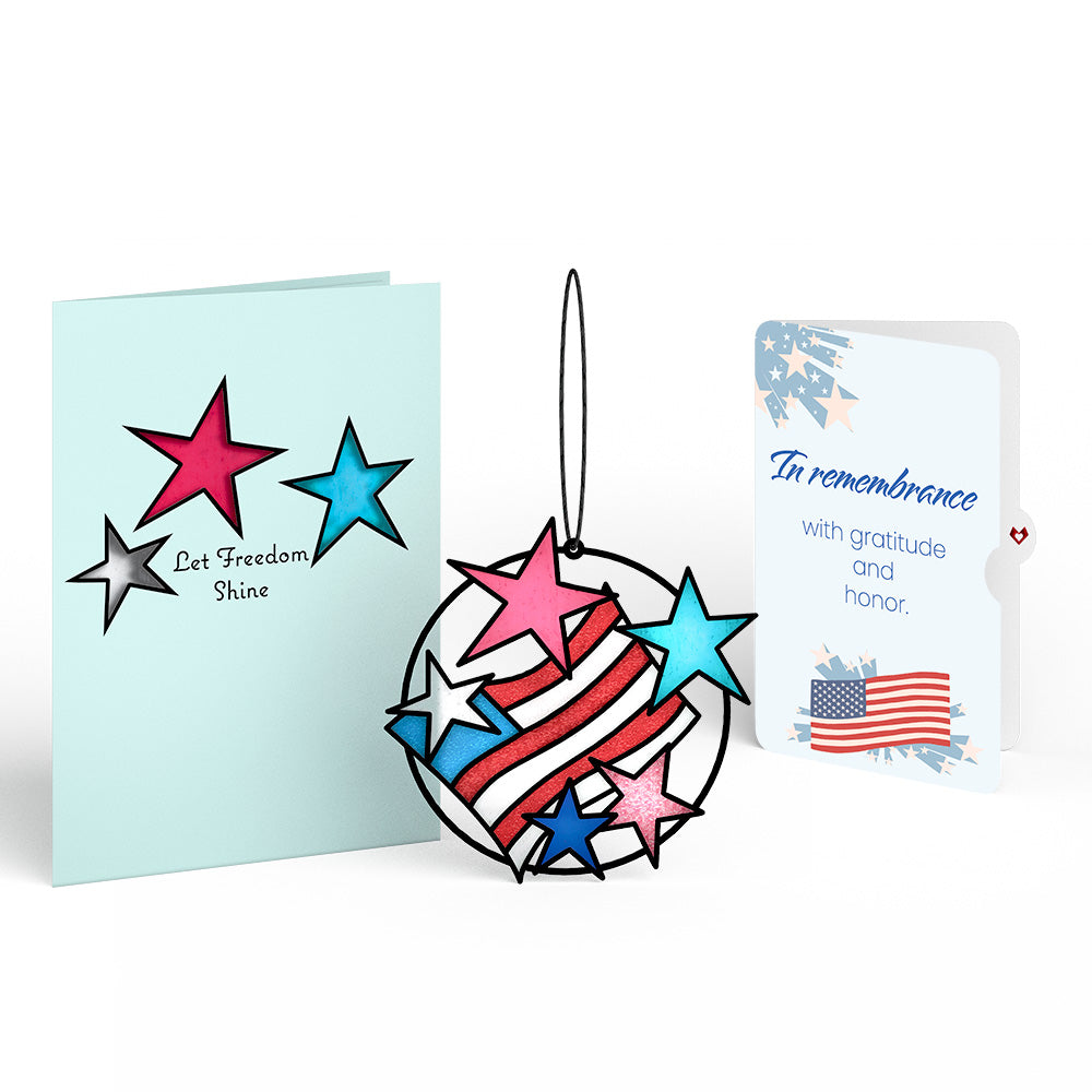 Let Freedom Shine Remembrance Suncatcher Card and Sentiment Set