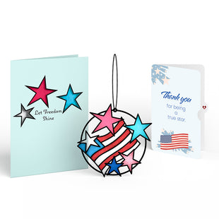 Let Freedom Shine Thank You Suncatcher Card and Sentiment Set greeting card -  Lovepop