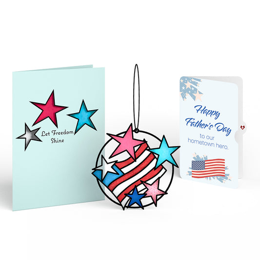 Let Freedom Shine Father's Day Suncatcher Card and Sentiment Set