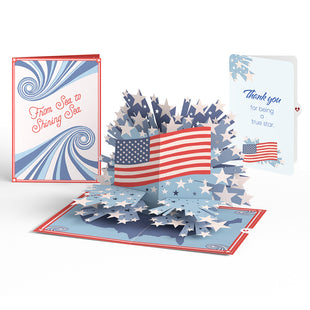 From Sea to Shining Sea Thank You Pop-Up Card and Sentiment Set greeting card -  Lovepop