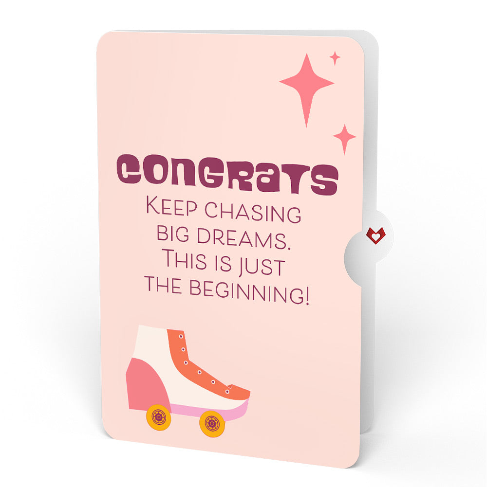 Let the Good Times Roll Roller Skate Congratulations Pop-Up Card and Sentiment Set