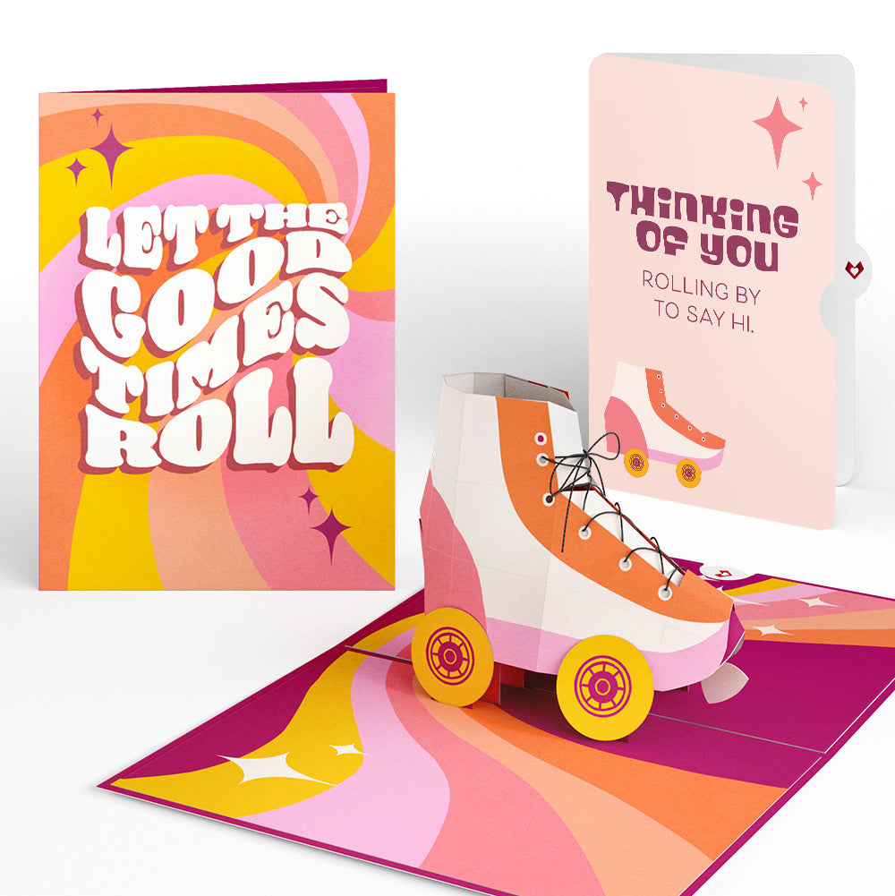 Let the Good Times Roll Roller Skate Thinking of You Pop-Up Card and Sentiment Set