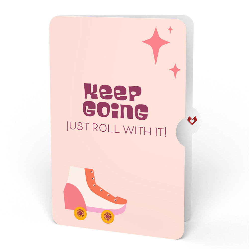 Let the Good Times Roll Roller Skate Encouragement Pop-Up Card and Sentiment Set
