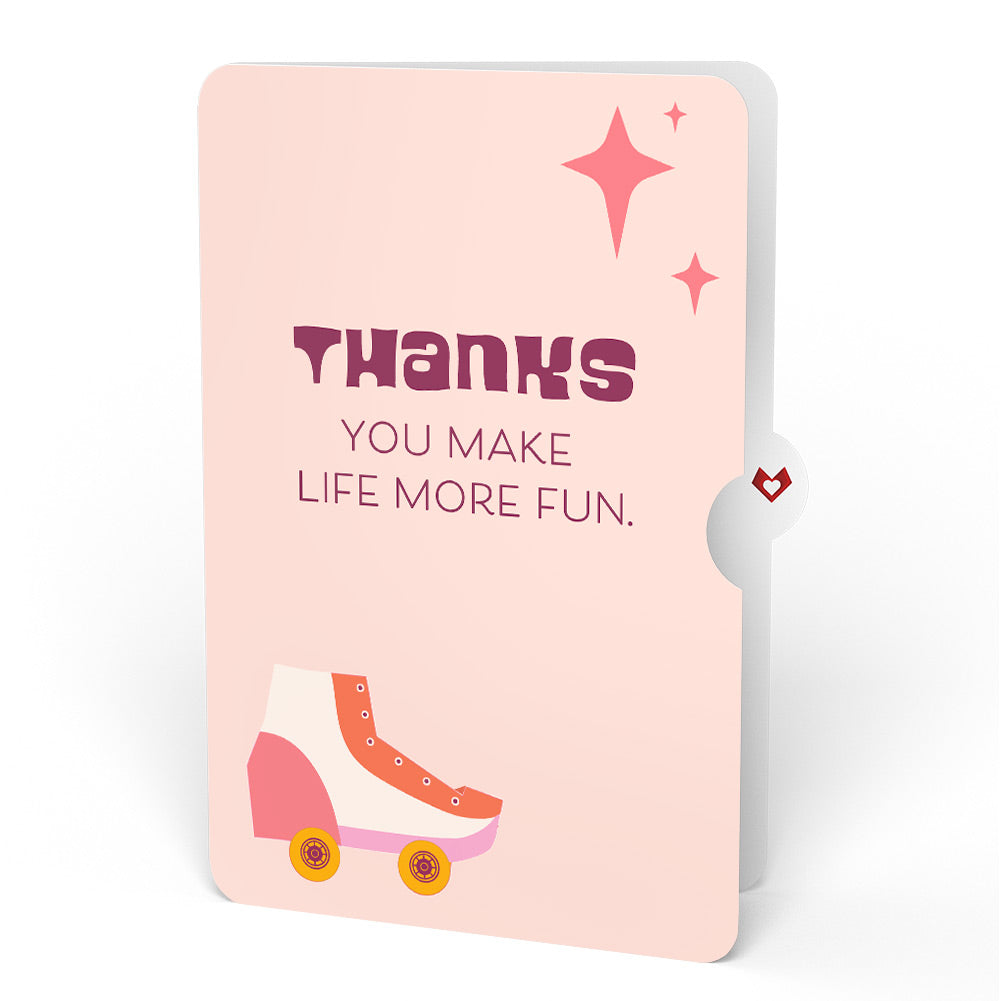 Let the Good Times Roll Roller Skate Thank You Pop-Up Card and Sentiment Set