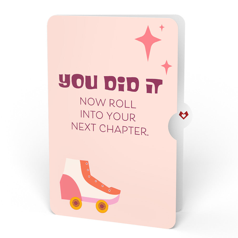 Let the Good Times Roll Roller Skate Congratulations Pop-Up Card