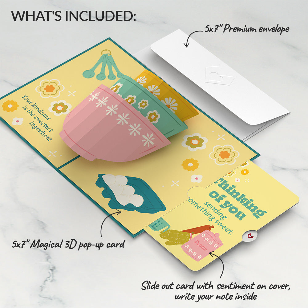 You Bake the World a Better Place Thinking of You Pop-Up Card and Sentiment Set