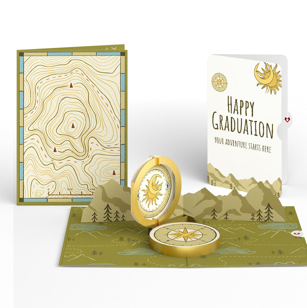 Guiding Compass Graduation Pop-Up Card and Sentiment Set