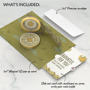 Guiding Compass Thank You Pop-Up Card and Sentiment Set