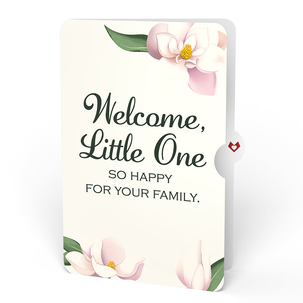 Pink Magnolia Tree New Baby Pop-Up Card and Sentiment Set