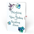 Sunlit Hydrangeas Thinking of You Suncatcher Bouquet and Sentiment Set