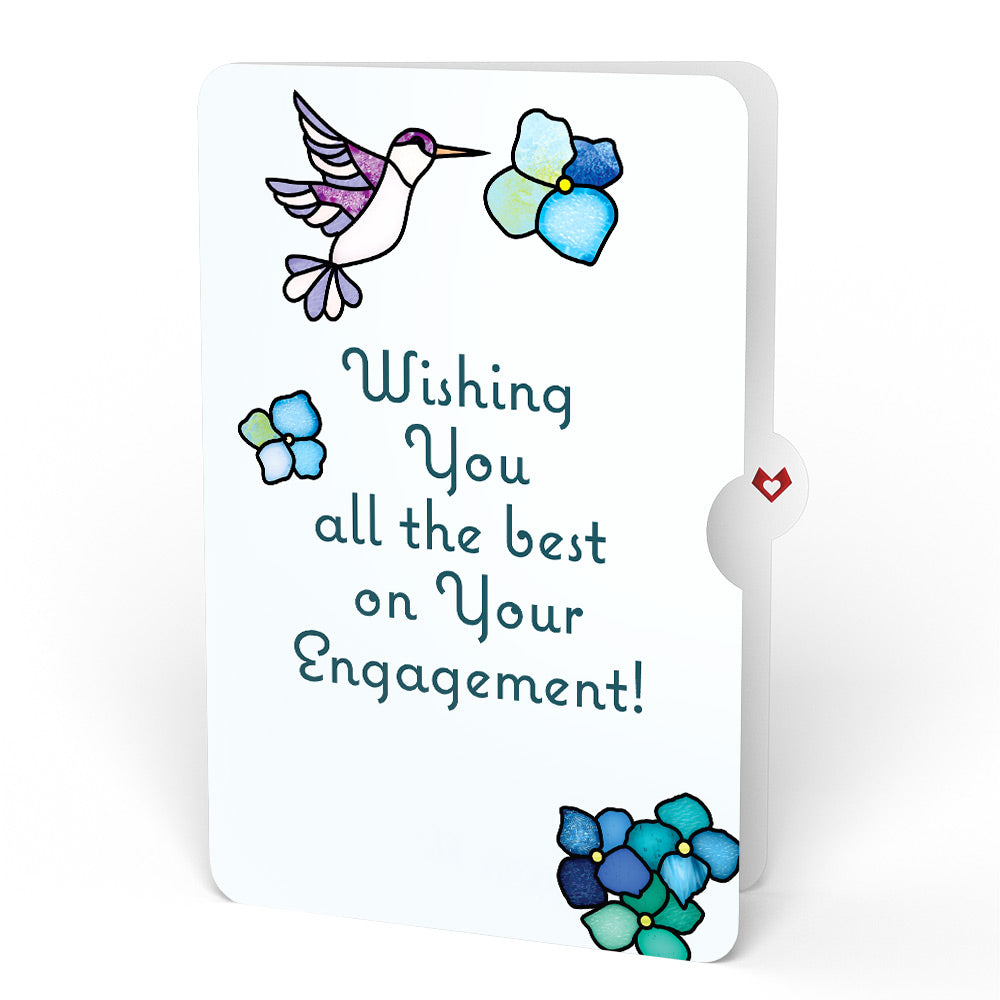 Sunlit Hydrangeas Engagement Suncatcher Bouquet and Sentiment Set