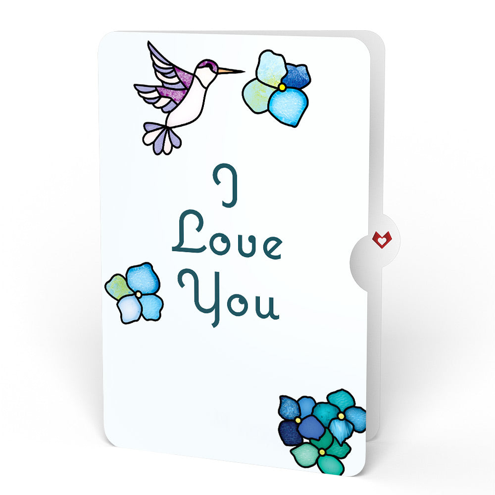 Sunlit Hydrangeas Love Suncatcher Bouquet and Sentiment Set