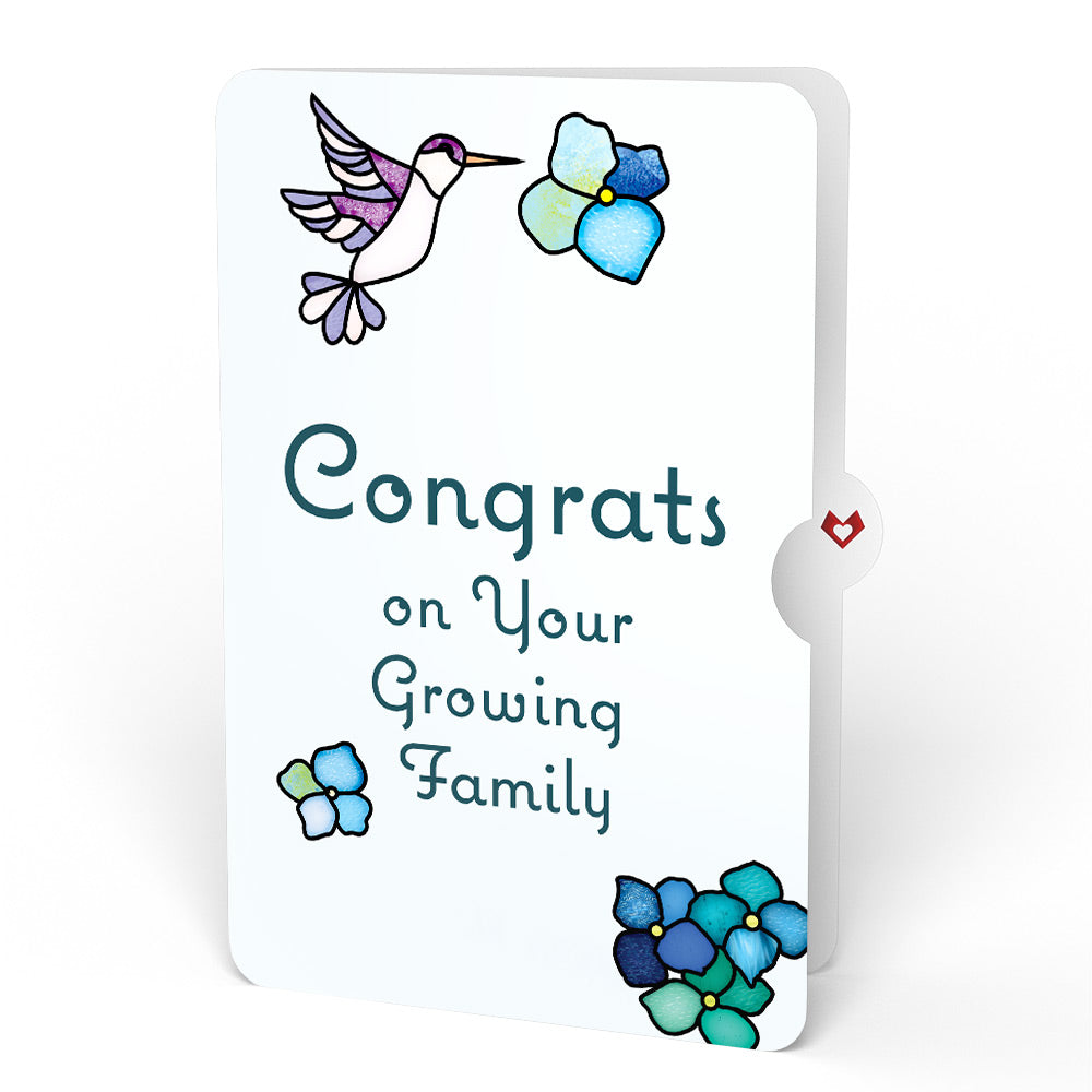 Sunlit Hydrangeas New Baby Suncatcher Bouquet and Sentiment Set