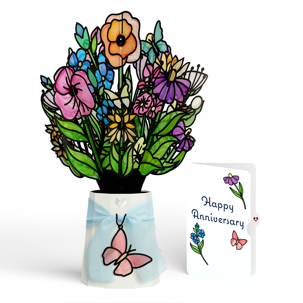 Garden Glow Anniversary Suncatcher Bouquet and Sentiment Set