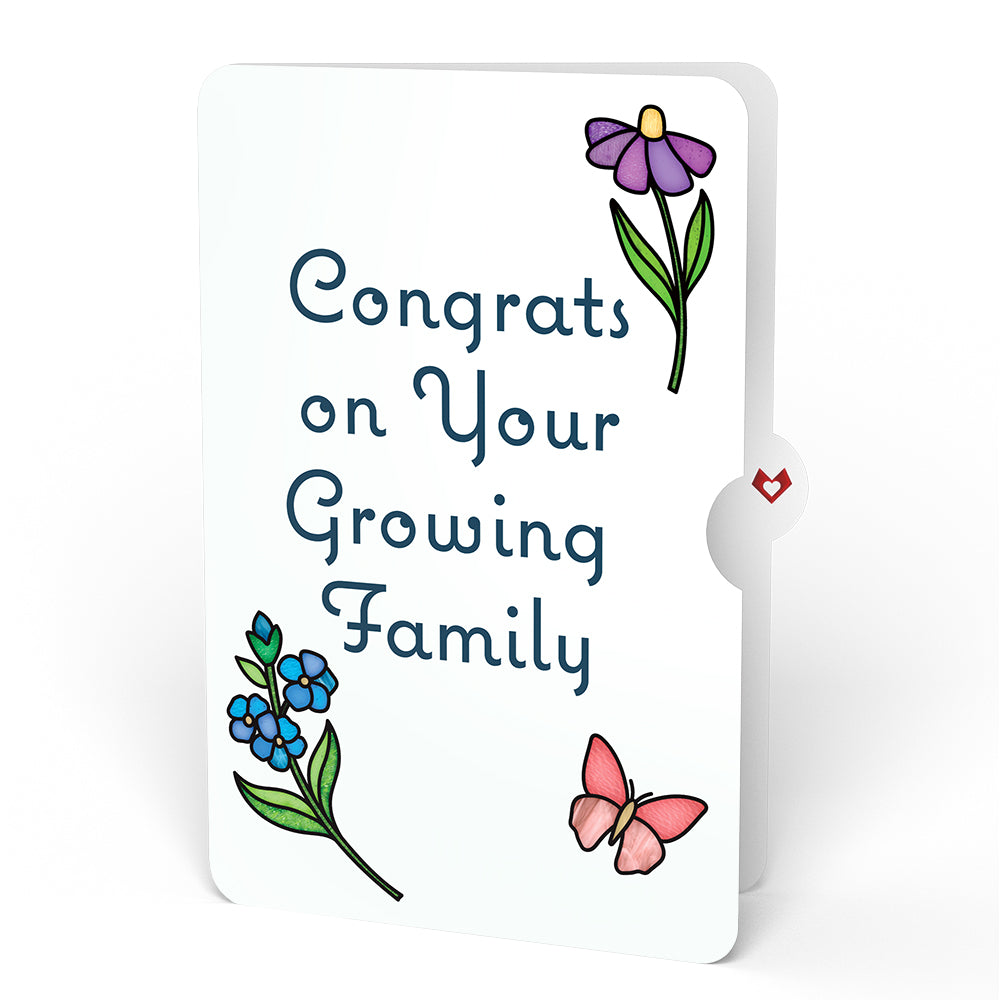Garden Glow New Baby Suncatcher Bouquet and Sentiment Set