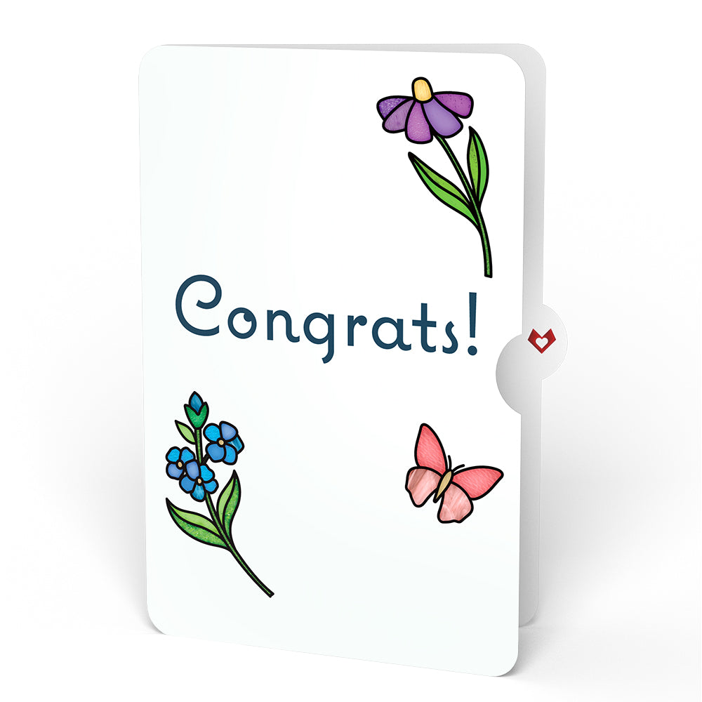 Garden Glow Congratulations Suncatcher Bouquet and Sentiment Set