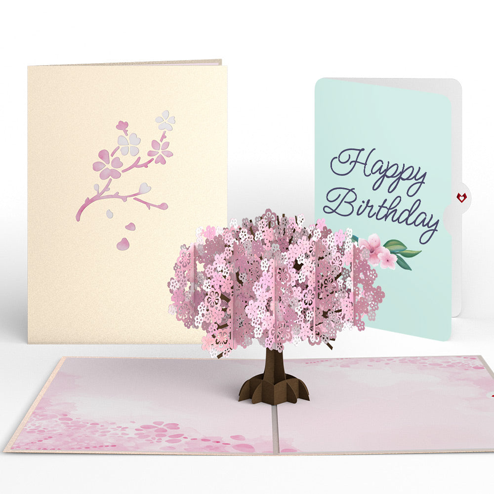 Cherry Blossom Birthday Pop-Up Card and Sentiment Set