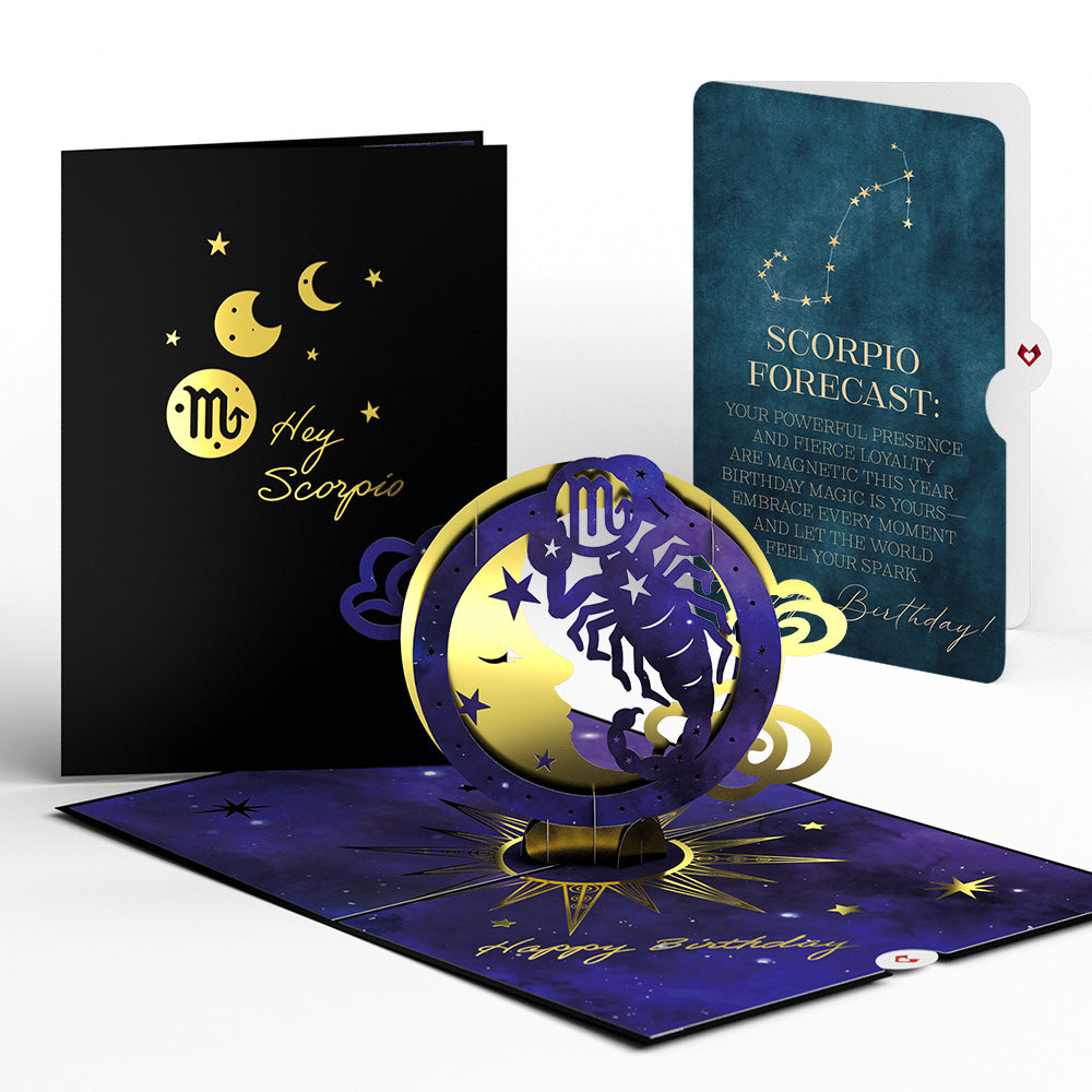 Scorpio Zodiac Birthday Pop-Up Card and Sentiment Set