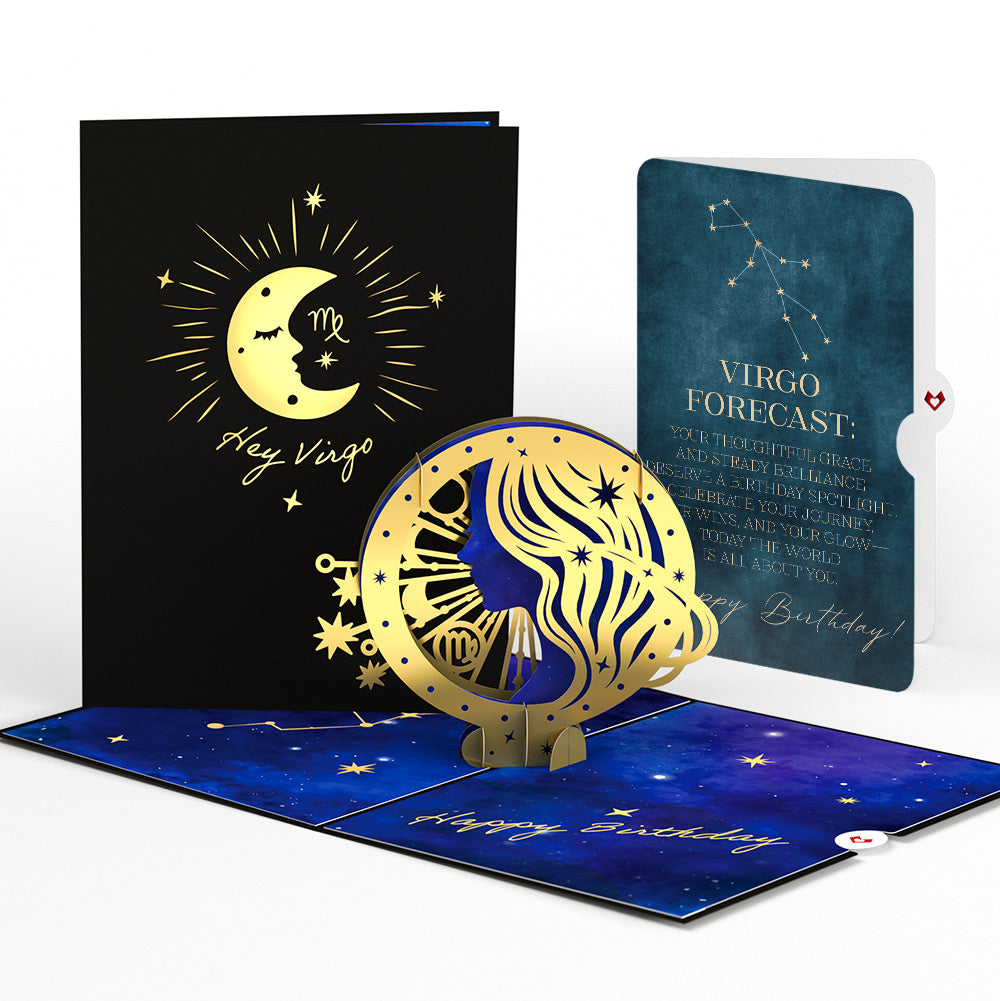Virgo Zodiac Birthday Pop-Up Card and Sentiment Set