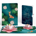 Koi Fish and Lotus Pond Birthday Pop-Up Card and Virgo Zodiac Sentiment Set