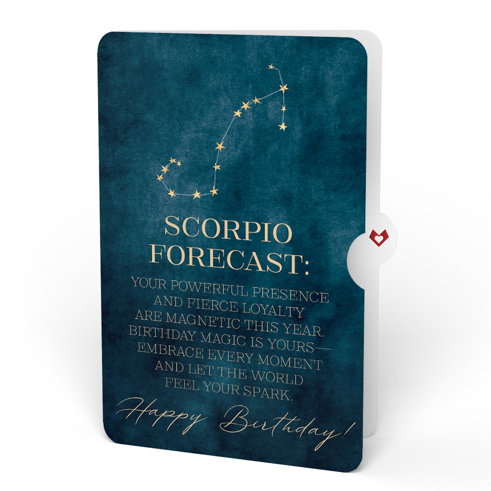 Brilliant Butterfly Birthday Bouquet and Scorpio Zodiac Sentiment Set