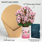 Cherry Blossom Birthday Bouquet and Leo Zodiac Sentiment Set