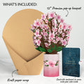 Cherry Blossom Birthday Bouquet and Cancer Zodiac Sentiment Set