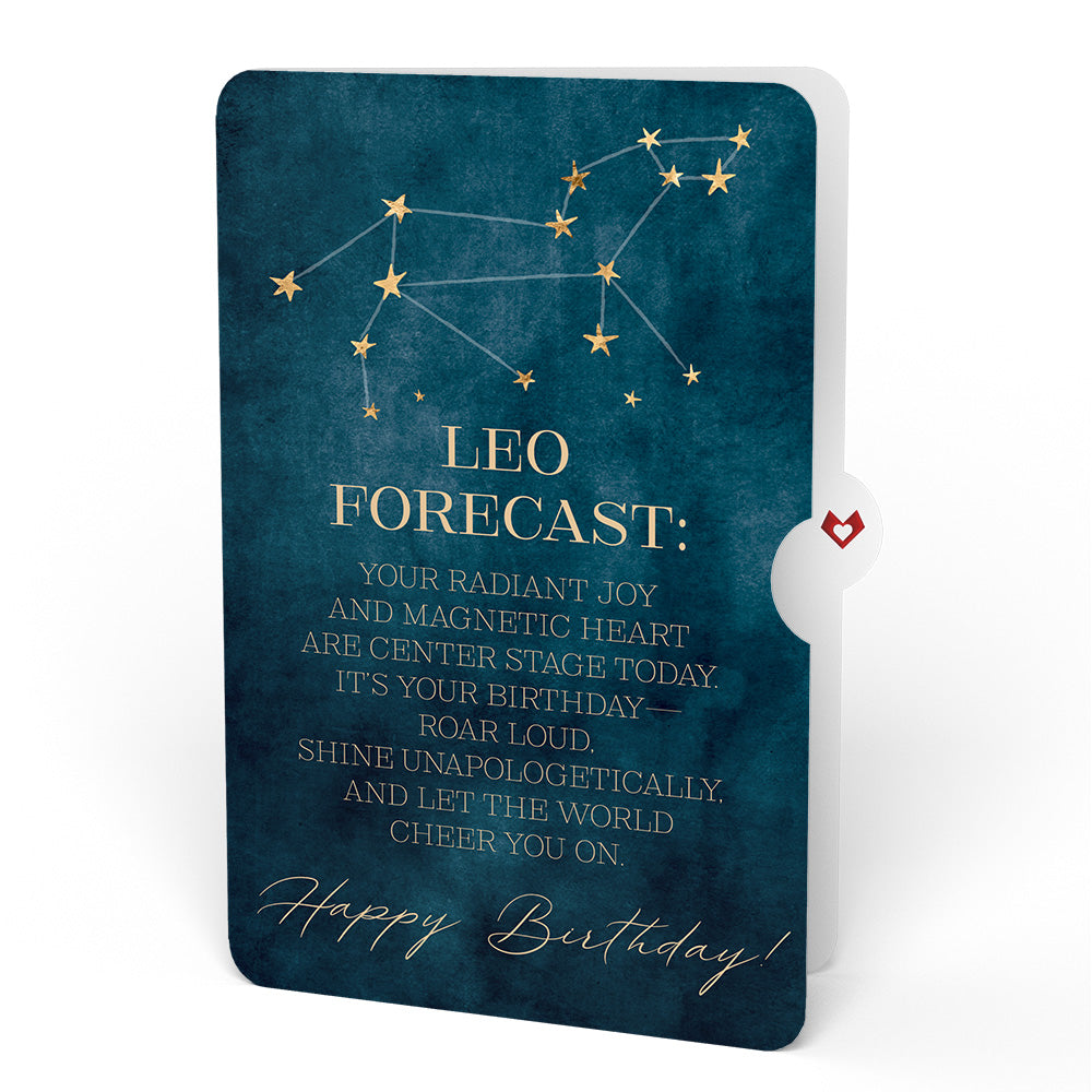 Good Vibes Crystals Birthday Pop-Up Card and Leo Zodiac Sentiment Set