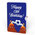 I Lava You 13th Birthday Pop-Up Card and Sentiment Set