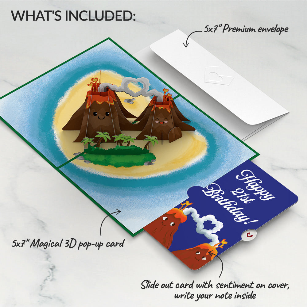 I Lava You 21st Birthday Pop-Up Card and Sentiment Set