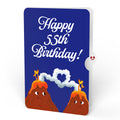 I Lava You 55th Birthday Light-Up Pop-Up Card and Sentiment Set