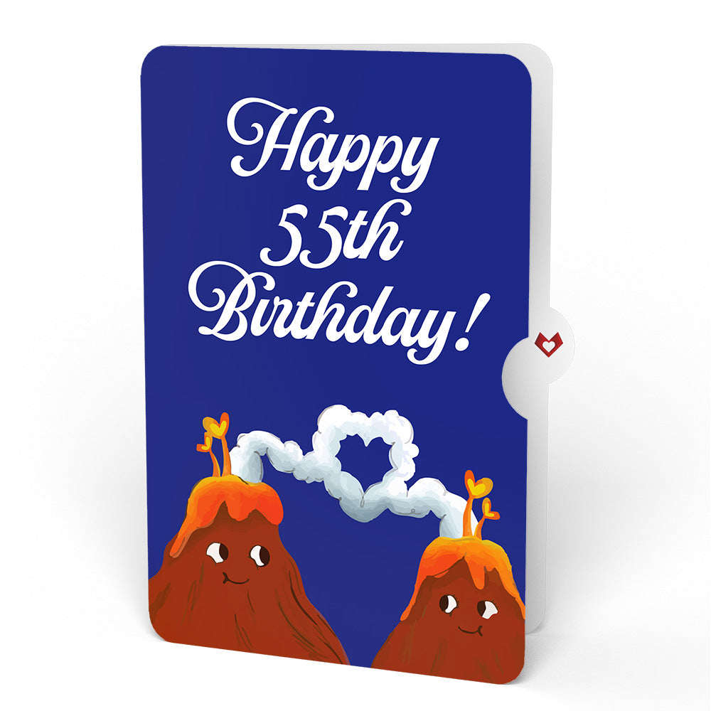 I Lava You 55th Birthday Light-Up Pop-Up Card and Sentiment Set