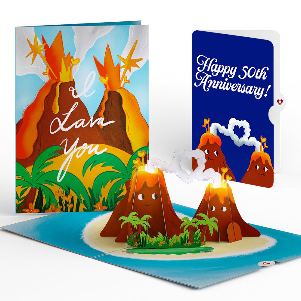 I Lava You 50th Anniversary Light-Up Pop-Up Card and Sentiment Set