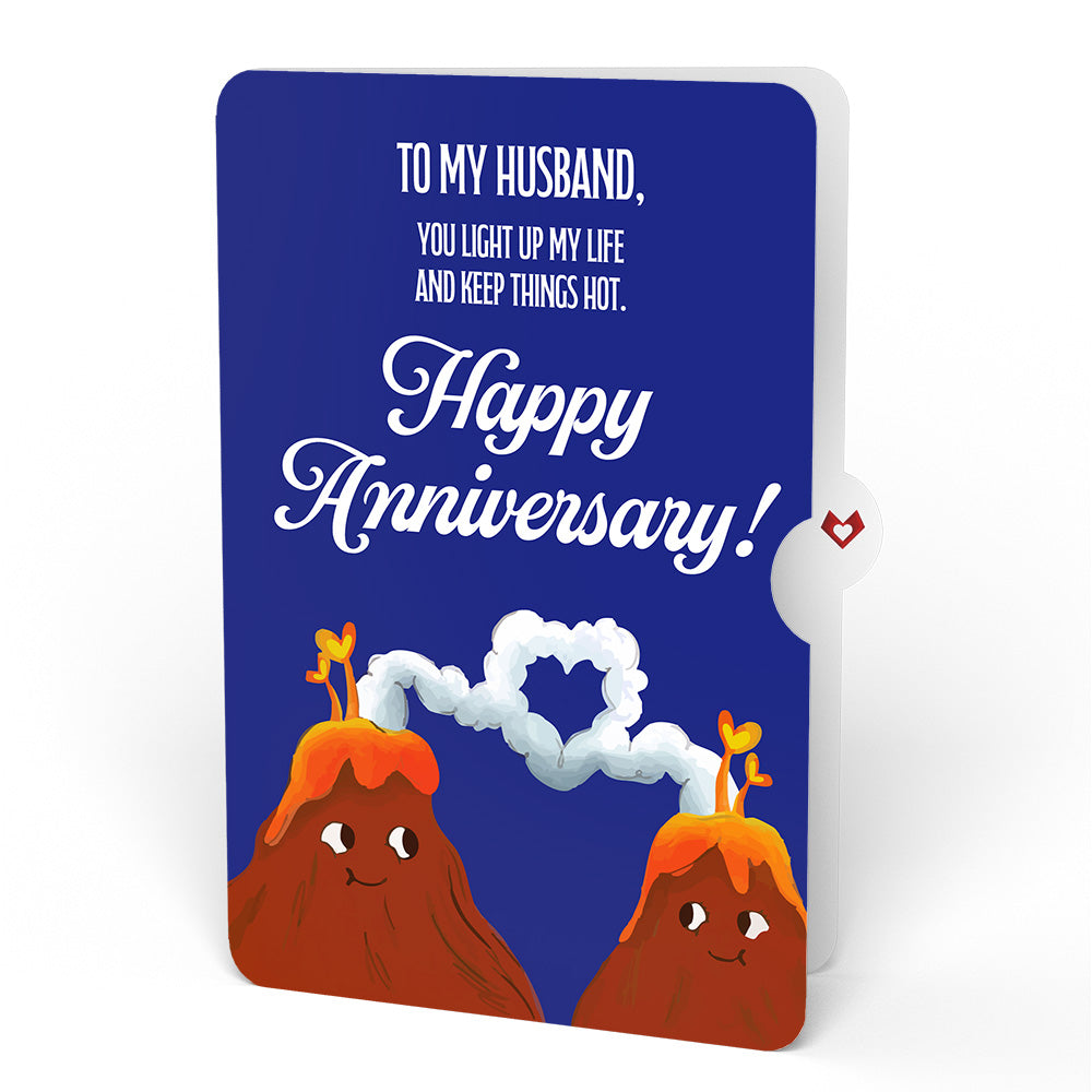 I Lava You Anniversary Light-Up Pop-Up Card and Sentiment Set for Husband