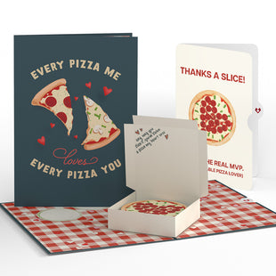 Pizza Love Thank You Pop-Up Card and Sentiment Set greeting card -  Lovepop