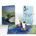Pondside Mallard Ducks Housewarming Pop-Up Card and Sentiment Set