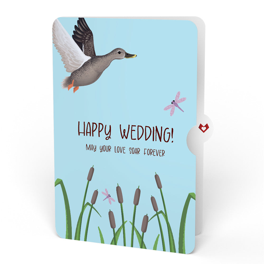 Pondside Mallard Ducks Wedding Pop-Up Card and Sentiment Set