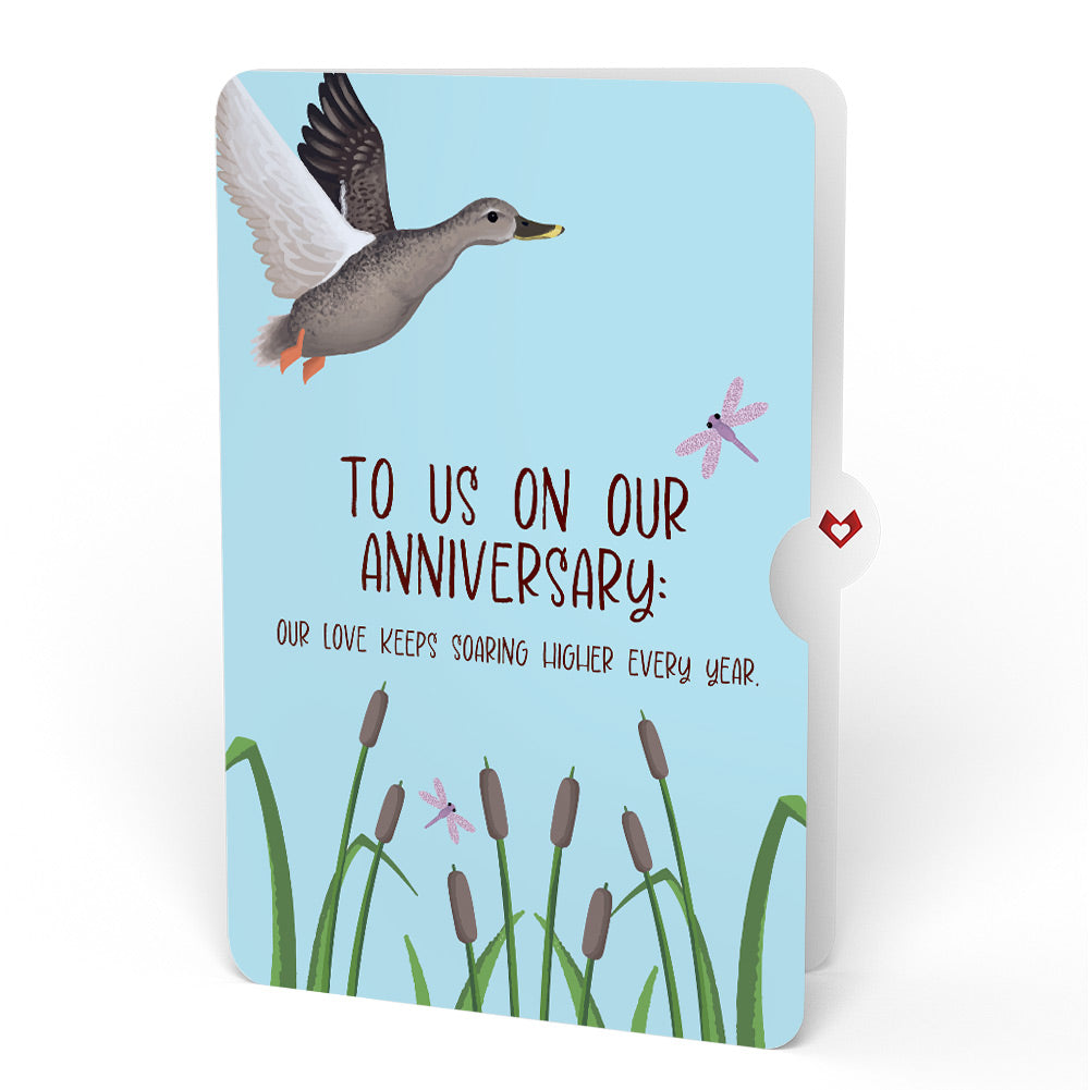 Pondside Mallard Ducks Anniversary Pop-Up Card and Sentiment Set for Partner