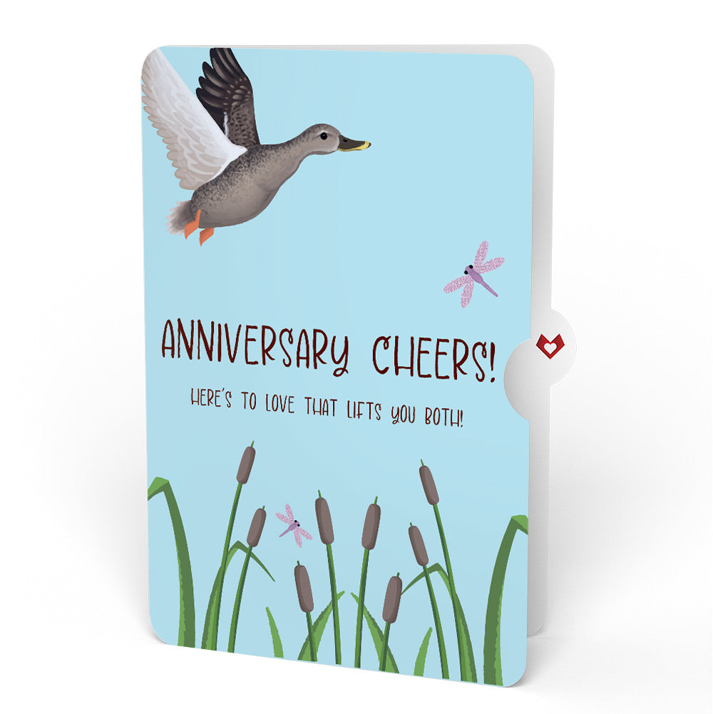 Pondside Mallard Ducks Anniversary Pop-Up Card and Sentiment Set