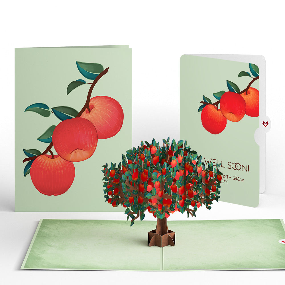 Apple Tree Get Well Soon Pop-Up Card and Sentiment Set
