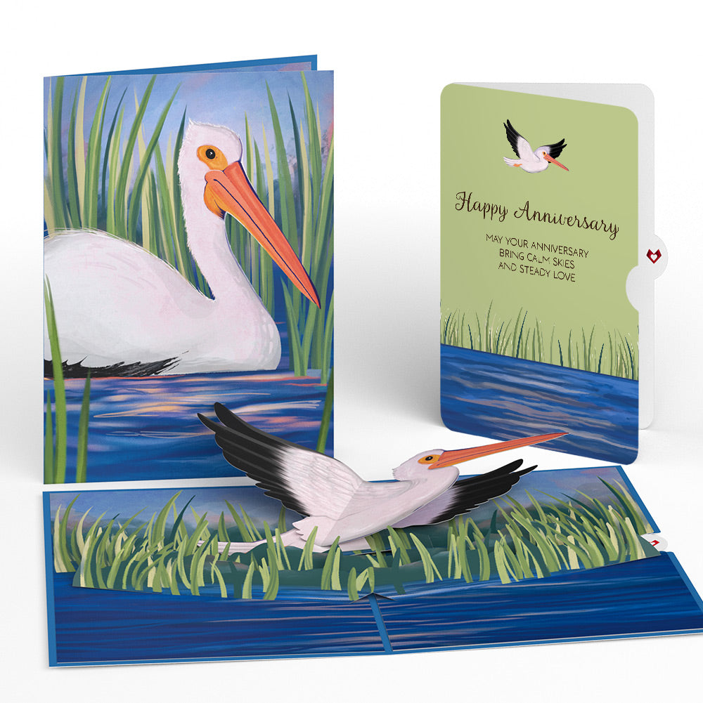 Pelican in the Marsh Anniversary Pop-Up Card and Sentiment Set
