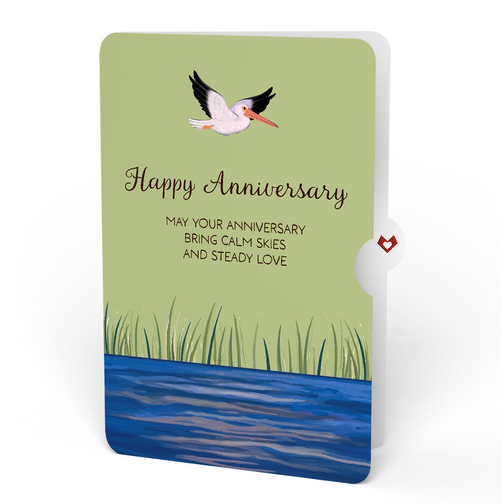 Pelican in the Marsh Anniversary Pop-Up Card and Sentiment Set
