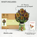 Golden Hour Sunflower Anniversary Suncatcher Bouquet and Sentiment Set